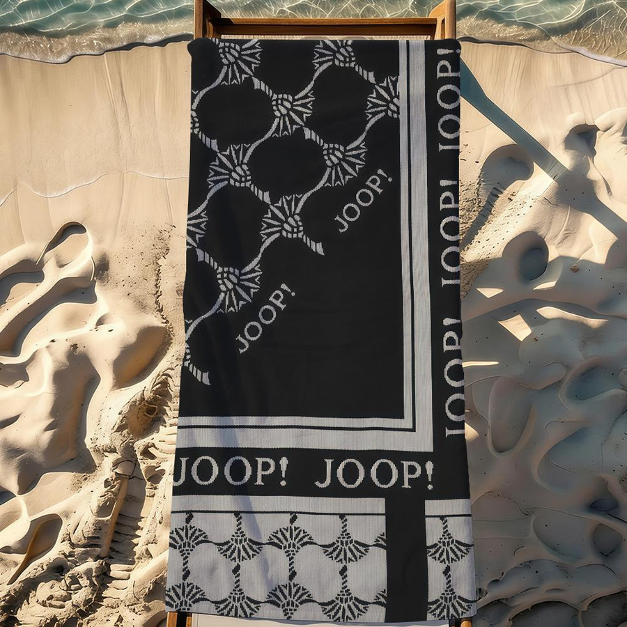Joop Markenlogo Strandtuch Weiß, schnelltrocknend und sandfest, Breite: 60 cm, Höhe: 130 cm - Bild 5