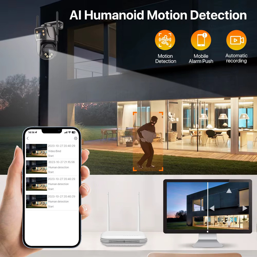 WONSDAR NVR Kit Wifi IP Kamera Outdoor 8CH System Video Überwachung mit 6MP HD H.265 Home Security CCTV Dual Bildschirm P2P - Bild 4