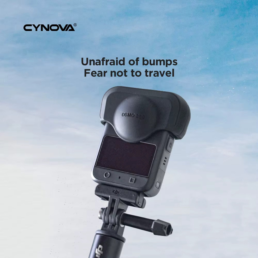 DJI Osmo 360 Objektivschutz aus Silikon mit Schnellverschluss in Schwarz - Bild 3