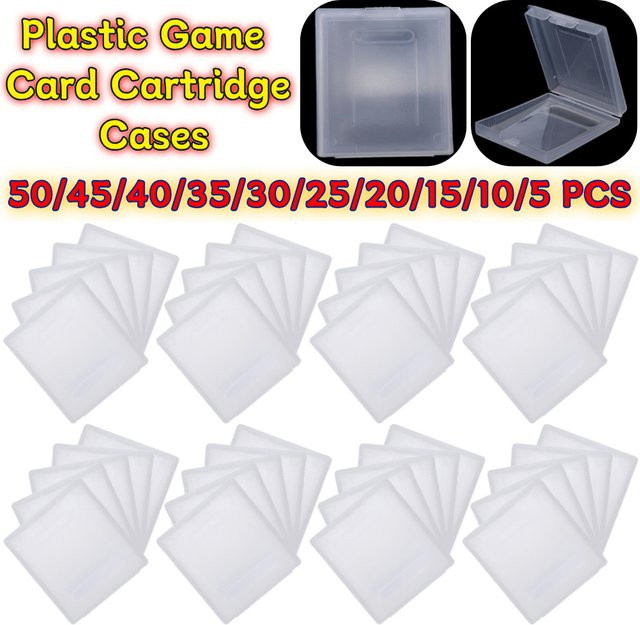 5 bis 50 Stück transparente Spielkassetten-Schutzhüllen als Staubschutz-Abdeckung und Aufbewahrungsbox für Nintendo Game Boy Color, Pocket, GBC und GBP - Bild 1