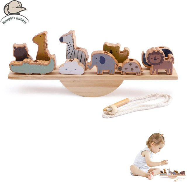 Binchi Weltall Baby-Fädelspielzeug, Holz, ab 0 Jahre - Bild 1