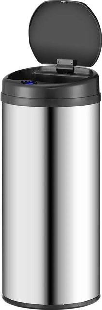 Juskys Automatik Mülleimer mit Sensor 50 l in Silber - Bild 1