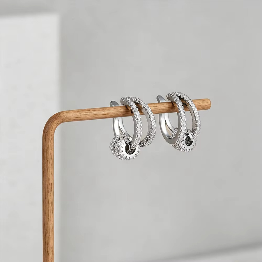 amofa Knorpelohrring, Silber, Zirkonia, Damen - Bild 1