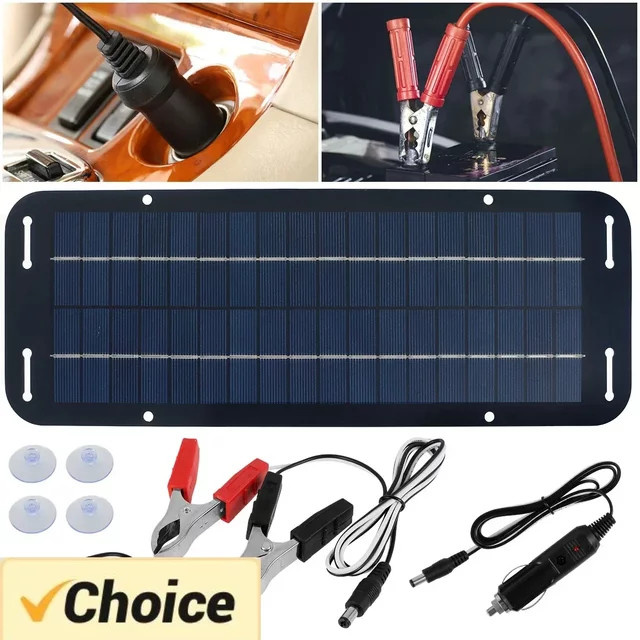 12V Solarpanel Kit IP65 Wasserdichtes Solar-Erhaltungsladegerät in Blau für das Auto - Bild 1
