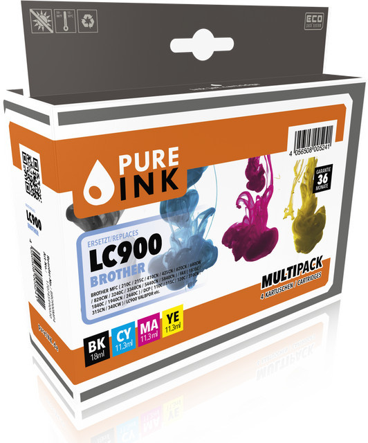 Brother BR900MP4 CMYK Druckerpatrone Multicolor - Bild 1