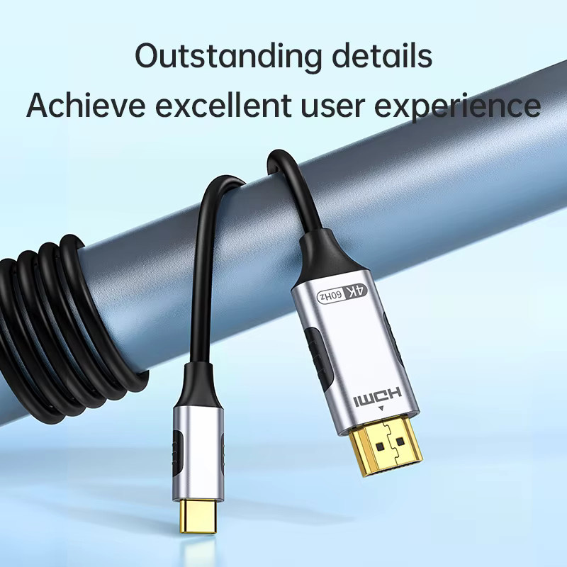 FDBOY USB-C auf HDMI Adapter Kabel für 4K bei 30 Hz, Hi-Speed USB-C zu HDMI Adapter kompatibel mit Thunderbolt 3/4/5, iPhone 16 15 und Galaxy - Bild 2