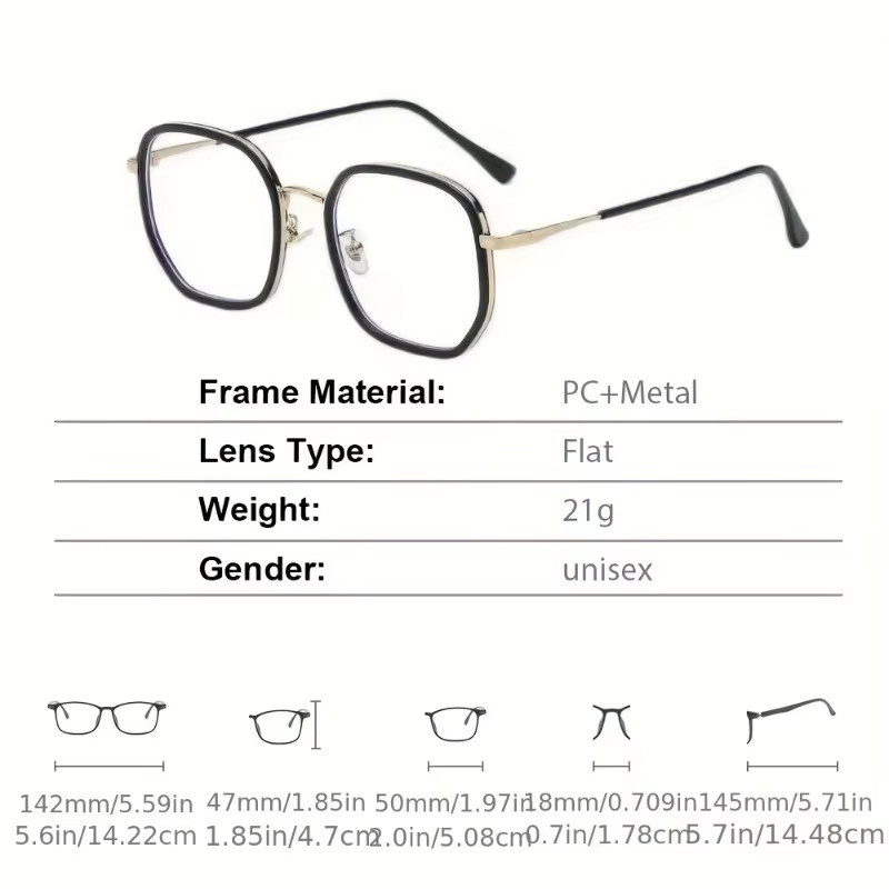DIXSG Korrektionsbrille, Vollrand, transparent, Unisex, Blaulichtfilter - Bild 2