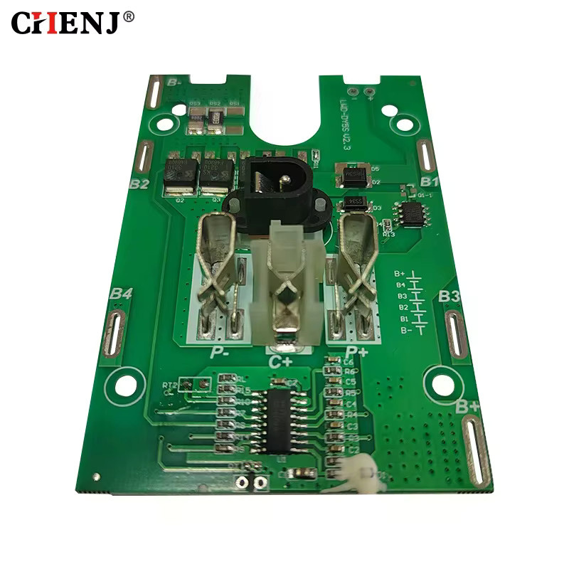 CHENJ 5S 21V Lithium-Batterie Schutzmodul mit PCB für Akkupacks und Akkuschrauber, Grün - Bild 4