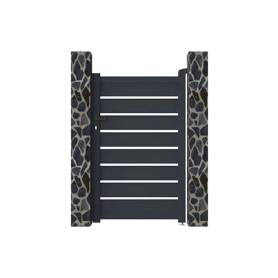 Vente-unique Eingangstor Primo Aluminium Anthrazitgrau Breite: 100 cm - Bild 2