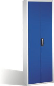 C+P Magazinschrank mit 48 Sichtlagerkästen aus Stahl in Enzianblau und Lichtgrau, H: 198,0 cm, B: 70,0 cm, T: 30,0 cm - Bild 1