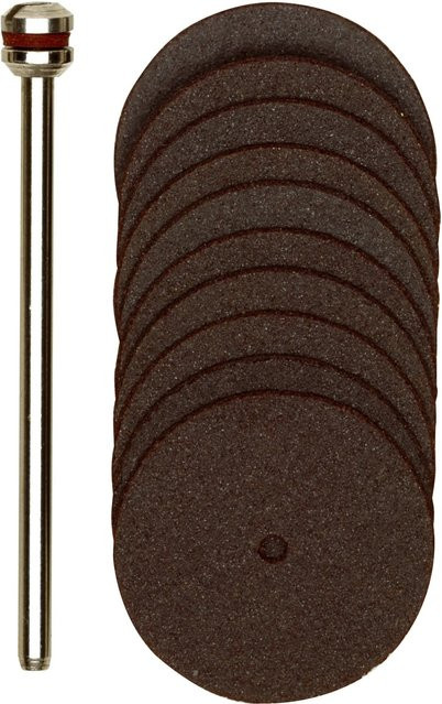 Proxxon Universal Trennscheiben für Metall, 10 Stück inkl. 1 Träger, Durchmesser: 22 mm, Braun - Bild 1
