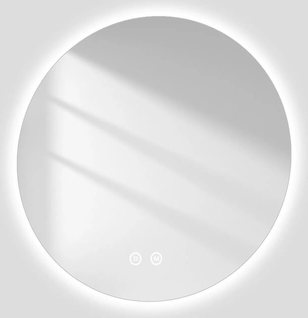 Emke Rund Spiegel mit LED und Touchschalter, Durchmesser: 80 cm, dimmbar mit 3 Lichtfarben - Bild 1