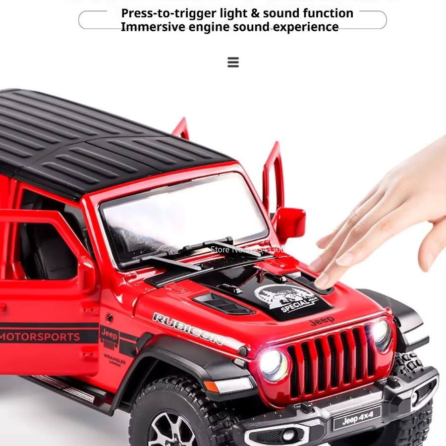 RMZ city Wrangler G63 6X6 Automodell, 1:22 Maßstab, mit Licht und Sound, rot - Bild 3