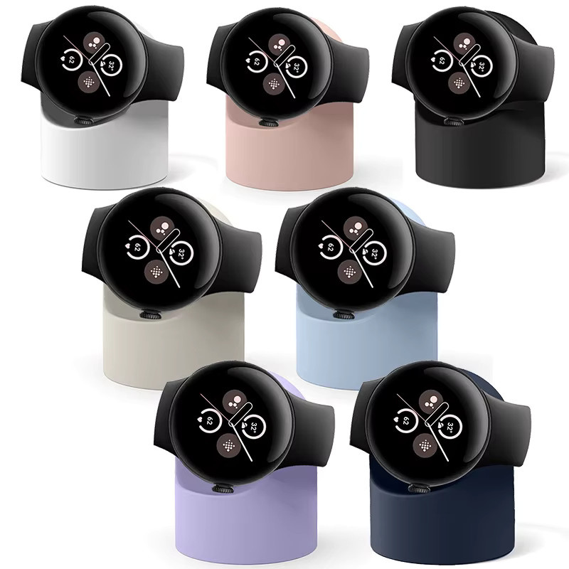 CHIICSMART Ladehalterung Silikon, Schwarz, Google Pixel Watch 2 - Bild 5
