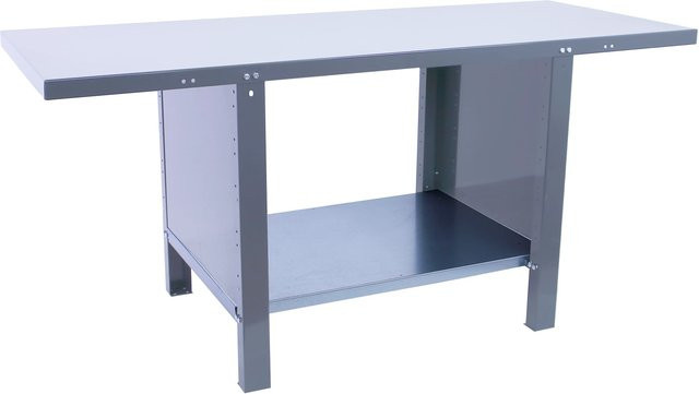 PROREGAL Werkbank BUFFALO aus Metall in Grau mit einer Traglast von 700 kg, H x B x T: 83 x 180 x 73 cm - Bild 1