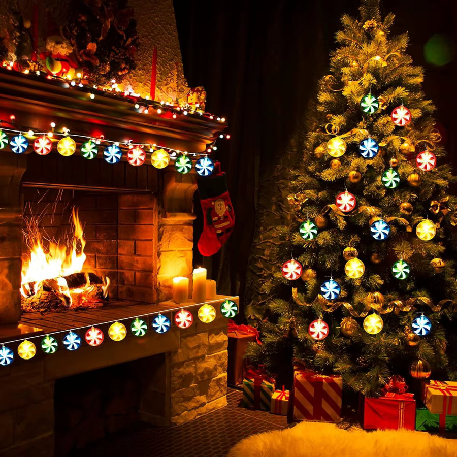 Peach Forest Weihnachts-Lichterkette mit runden Candy-Lollipops in Multicolour für Indoor und Outdoor - Bild 6