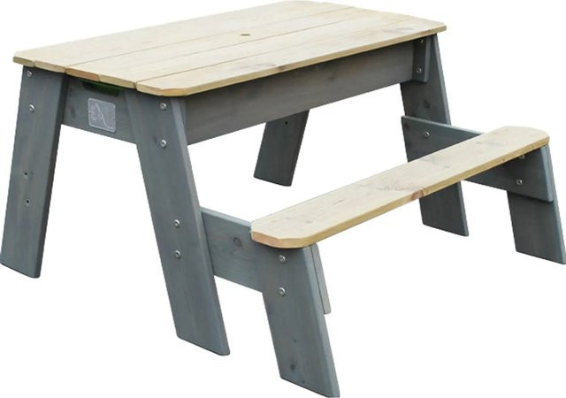 EXIT Toys Sand- und Wassertisch mit Holzplatte in Grau, B/H/T: 94 x 50 x 12 cm - Bild 1
