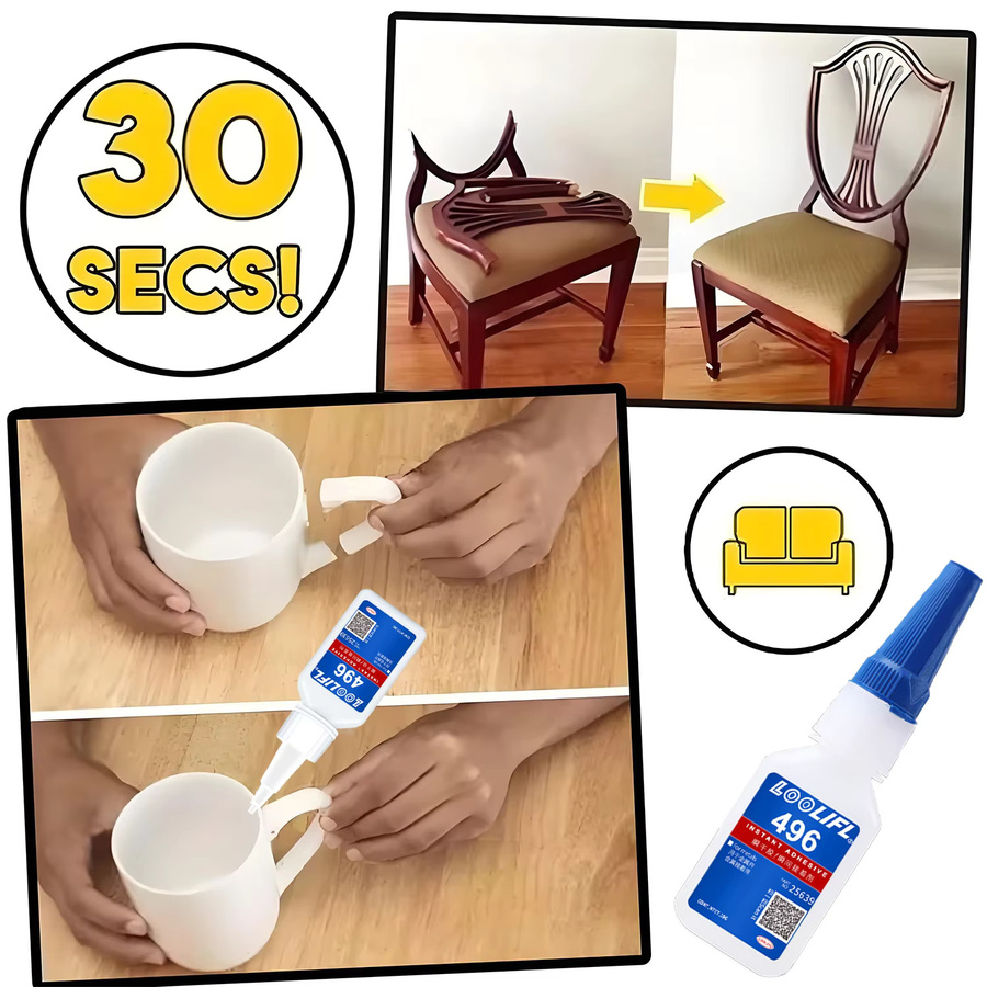 Loolifl Universeller Superkleber, 25 Stück à 20 ml, schnell trocknender Klebstoff für Glas, Metall, Keramik und Harz - Bild 3
