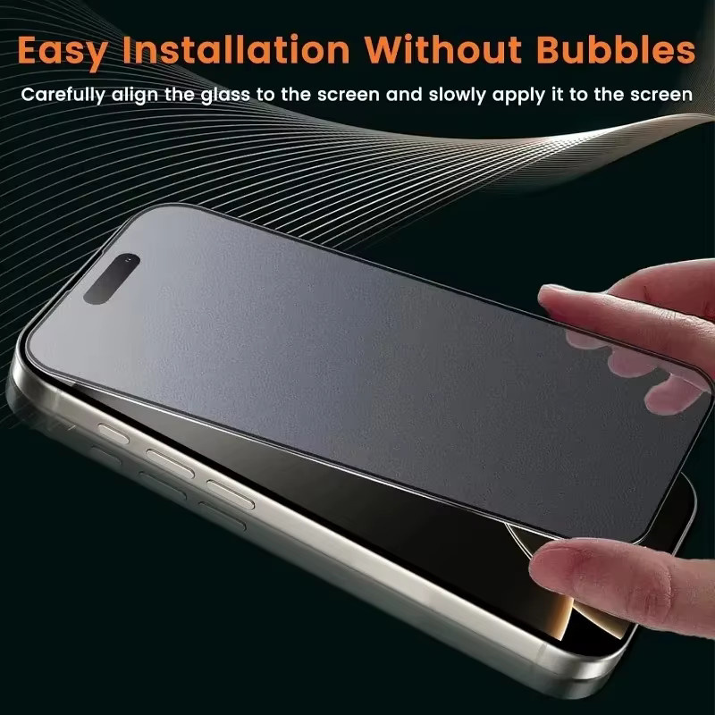 3er-Set AKABEILA Matte Displayschutzfolie aus gehärtetem Glas mit Anti-Fingerprint-Funktion für iPhone Modelle, Transparent - Bild 3