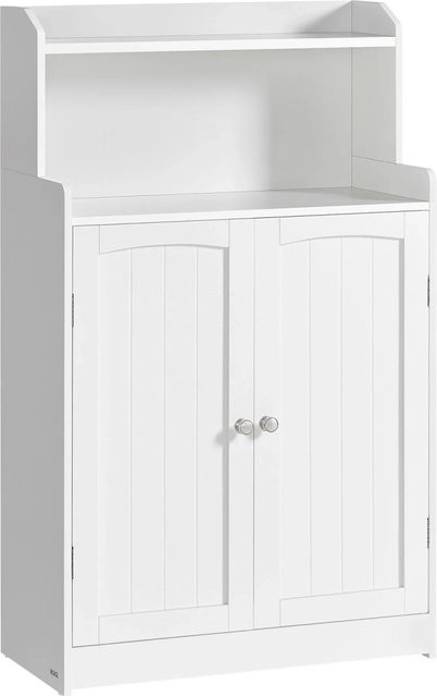 Songmics Badezimmerschrank Weiß mit Regalfächern und Türen, B/T/H: 60 x 30 x 100 cm - Bild 1