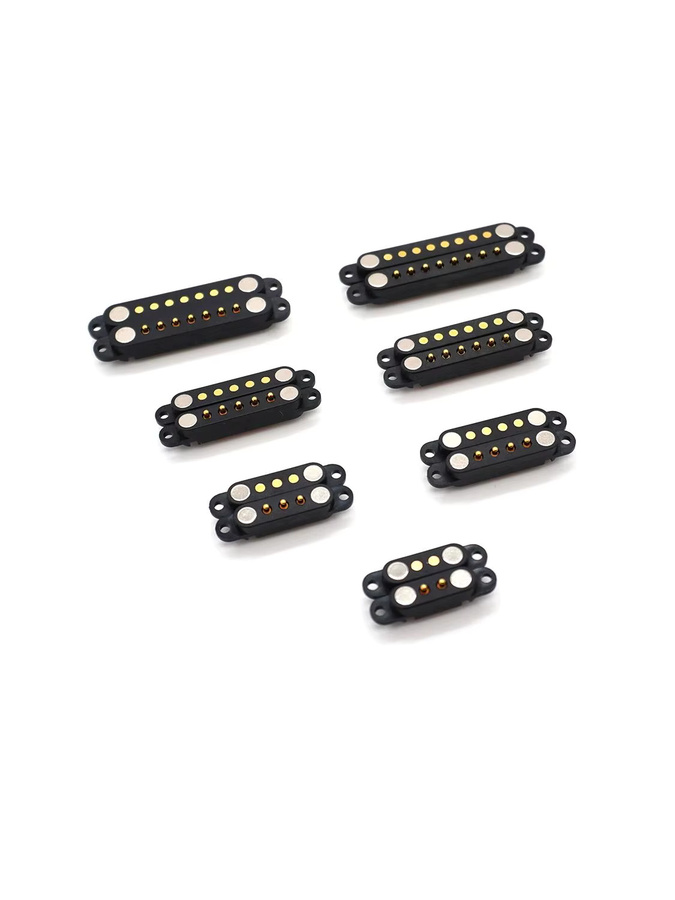 YSIDO Wasserdichte DC Magnetische Pogo Pin Stecker Set, Männlich und Weiblich, Farbe: Schwarz - Bild 2