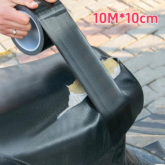 Selbstklebendes Leder-Reparaturband in Schwarz für Sofa, Handtaschen und Möbel, Breite: 10 cm, Länge: 10 m - Bild 1