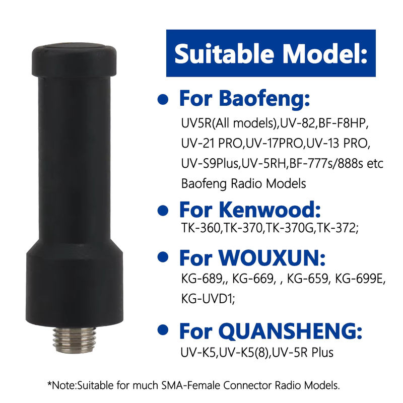 ABBREE Stubby Antenne mit SMA-Buchse für UHF 400-470 MHz, schwarze Mini-Antenne für Walkie Talkie - Bild 3