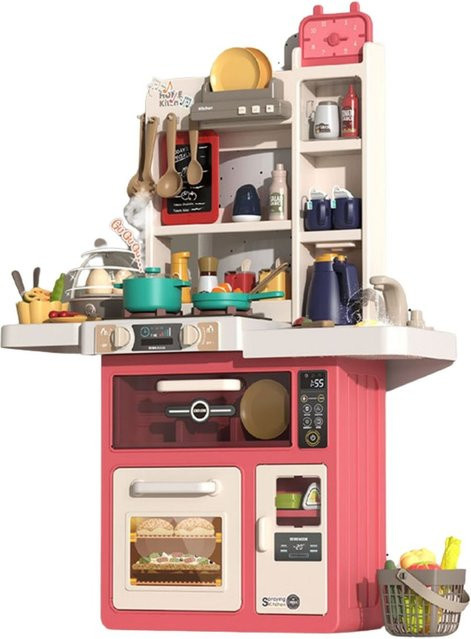 Coemo Kinderküche Jenny Spielküche mit Zubehör in Pink, B/T/H: 63 x 36 x 24 cm - Bild 1