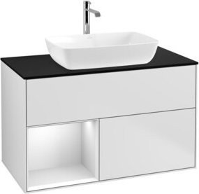 V&B Waschtischunterschrank Finion 100 in Weiß lackiert, B/T/H: 100 x 50,1 x 50,1 cm - Bild 1
