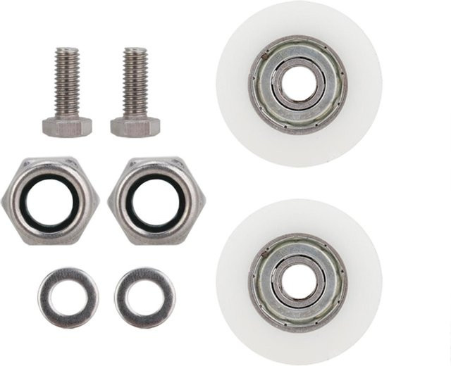 TOMTOP Ersatz-Set für Elite-Gewächshaus-Türräder aus Kunststoff, Durchmesser: 30 mm, Schwarz - Bild 1