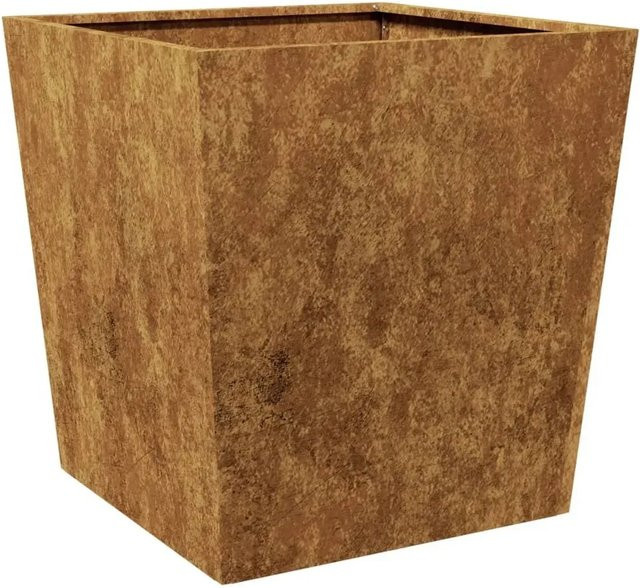 vidaXL Pflanzkübel aus wetterfestem Stahl in Braun, B/T/H: 50 x 50 x 50 cm - Bild 1
