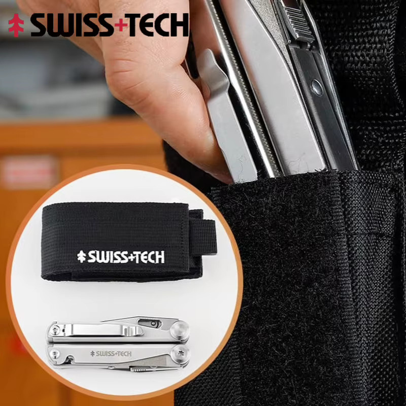 SWISS TECH 18-in-1 Multitool-Zange in Silber mit Schere und Sägeblatt als tragbares EDC Kombinationswerkzeug - Bild 5