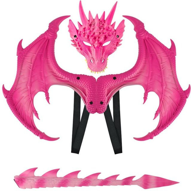 shanghaihueikuan Drachen Verkleidung, Set, rose rot, ab 6 Jahren - Bild 1