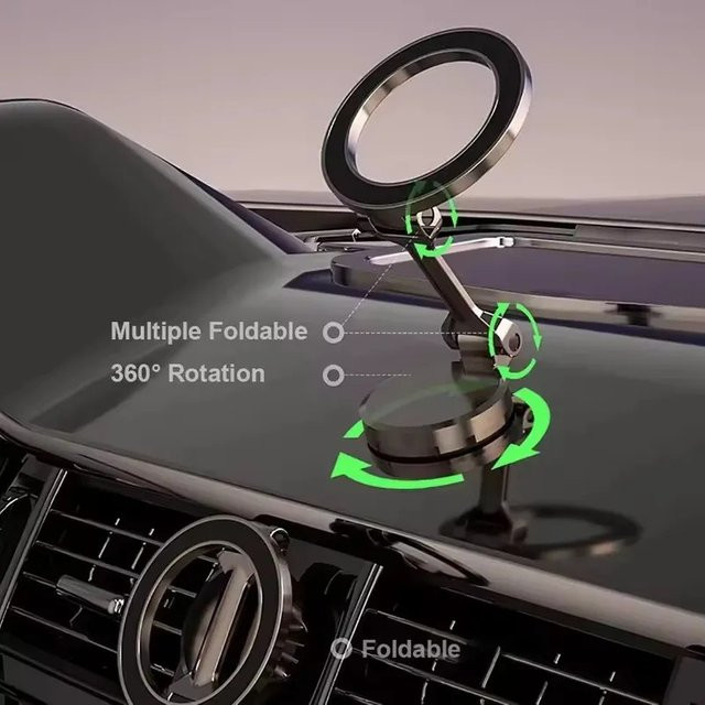 1080 MagSafe Autotelefonhalter Magnetische Handyhalterung für das Auto in Schwarz, kompatibel mit iPhone 17 16 Pro Max Plus - Bild 1