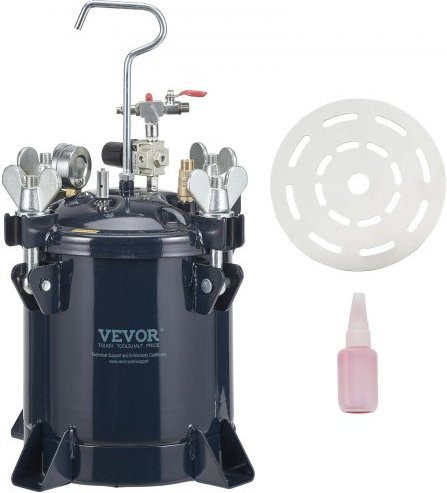 VEVOR Druckbehälter Farbbehälter mit 10 L Kapazität und 70 PSI für Lackierarbeiten und Spritzpistolen - Bild 1