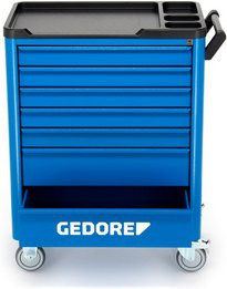Gedore Werkzeugwagen Workster Smartline mit 308-teiligem Werkzeugsortiment in Blau und Schwarz - Bild 1