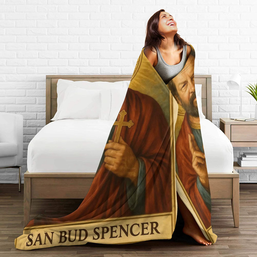 ReadyLazy Bud Spencer Jesus Plüschdecke aus Polyester in Multicolour - Bild 3