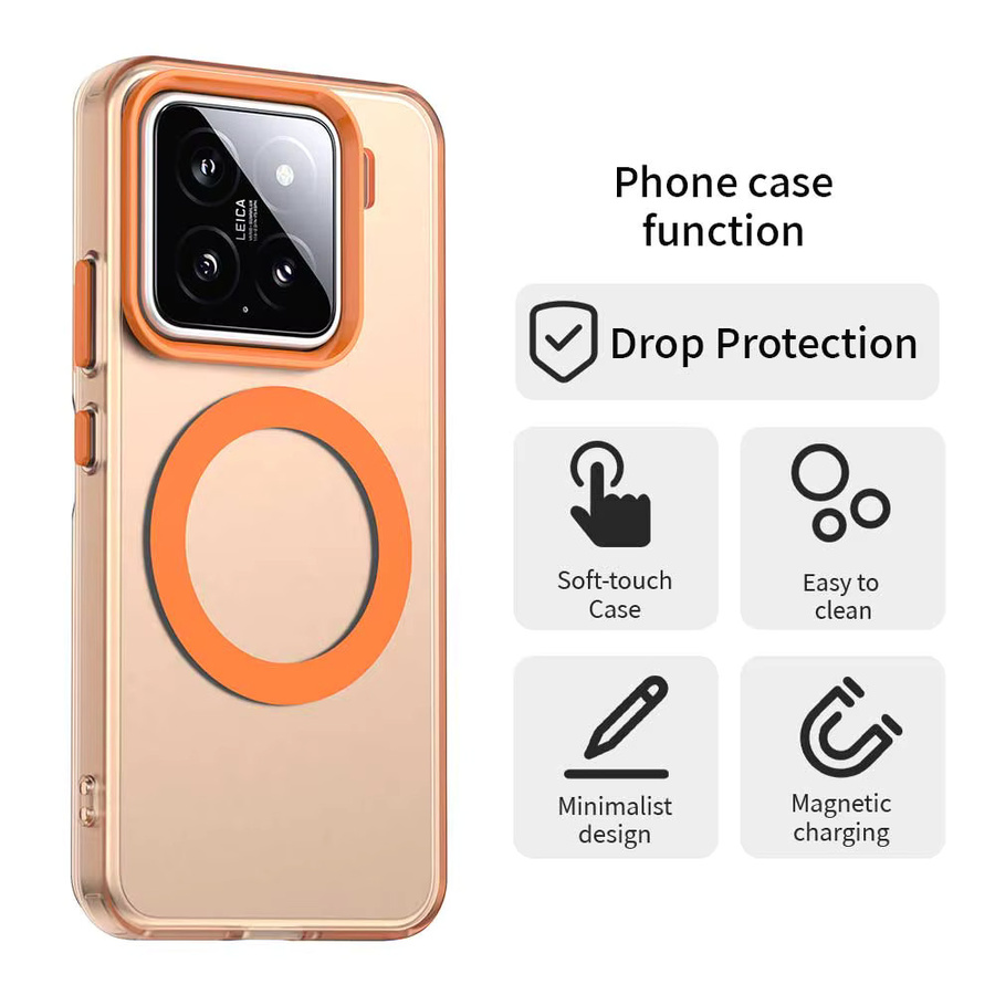 Magnetische Schutzhülle im Candy-Design für Xiaomi 15, 14 Pro und 14T Pro, farbiges Hard Case mit MagSafe-Kompatibilität und Anti-Drop-Schutz - Bild 5