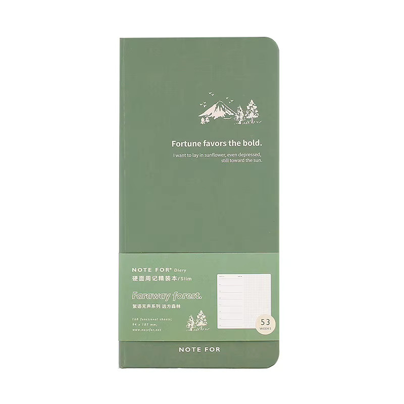 Mori Fresh Retro Slim Notebook wöchentliches Notizbuch mit selbstfüllbarem Jahresprüfplan - Bild 4