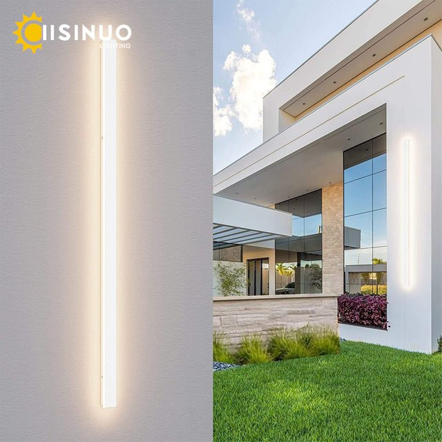 IISINUO LED Außenwandleuchte Modern Up-Down Wandlaterne Wasserdicht für Garten und Veranda in Weiß mit Warmweißem Licht - Bild 1