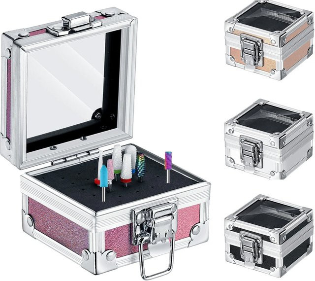 JEARLYU Nagelbohrer Halter Box, Aluminium, Metallic, 25 Löcher - Bild 1