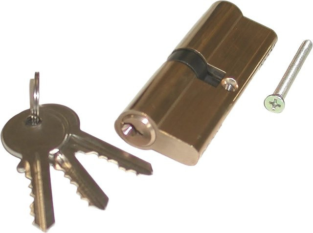 Roro Profilzylinder Doppelzylinder aus Edelstahl in Silber, B/T/H: 35 x 35 x 145 mm - Bild 1
