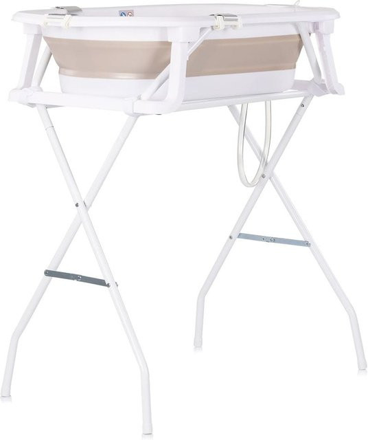 Chipolino Babybadewanne-Set Malibu beige mit Ständer, klappbar, Thermometer und Ablauf - Bild 1