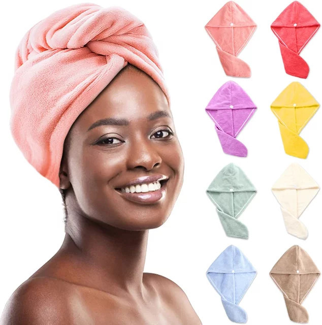 Mikrofaser-Haarhandtuch, Unisex, für trockenes Haar - Bild 1