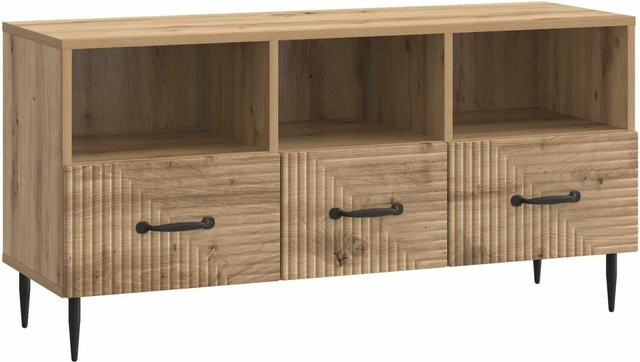 vidaXL TV-Schrank Artisan-Eiche in Braun, Vintage Design für dein Wohnzimmer, B/T/H: 102 x 34,5 x 50 cm - Bild 1