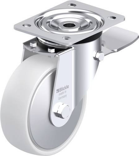 Blickle L-PO 150XR-ST-FA Stahlblech-Lenkrolle aus verzinktem Stahl mit Rad-Durchmesser 150 mm und einer Tragfähigkeit von 400 kg - Bild 1