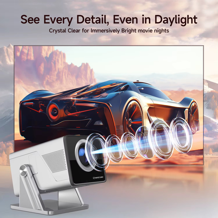 Magcubic X7 Heimkino-Videoprojektor in Weiß mit Autofokus, Native 1080P, 8K-Dekodierung, 1000 ANSI, Wifi6 und Bluetooth 5.4 - Bild 3