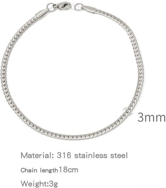 Armband Titanstahl, Unisex, 18 cm - Bild 1