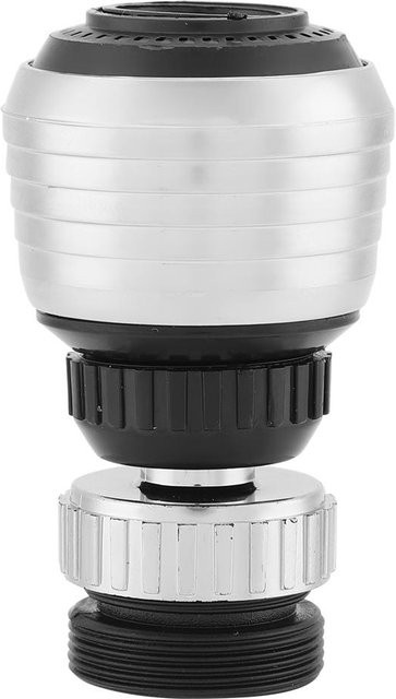 DIYelecs 360 Grad verstellbarer Wasserhahn Sprudler Filter, wassersparender Wasserhahn Belüfter für Küche und Badezimmer, Farbe: Weiß/Silber - Bild 1