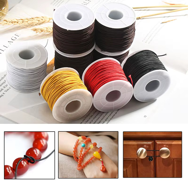 Gummikordel, 1 mm, 50 Meter, Gold, Adults - Bild 5
